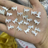Corte de forma de animal de nácar Natural para joyería, diseño de collar, cadena de moda para mujer, forma de perro, gato o conejo