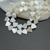 Diseño de collar de nácar Natural, piezas de joyería de concha blanca de cara lisa de forma redonda para forma rectangular para cadena 