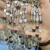 Corte natural en forma de mariposa de nácar para pulsera, diseño de fabricación de animales pequeños, diseño de cabujón de color amarillo