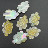 Flor de rosa de nácar Natural para mujer, corte fino para diseño de pulsera, joyería hecha a mano, fabricación de relojes, concha negra 