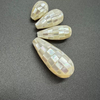 Concha de abulón con diseño de gota de perla Natural para cadena, joyería para mujer, diseño de pendientes, collar con forma de cabujón DIY