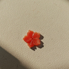 Diseño de collar de corte de flor de concha de color naranja de nácar Natural, fabricación de piezas de cuentas de joyería para mujer, diseño de pulsera