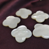 Pendiente con forma de cabujón de trébol de perla Natural, diseño de incrustaciones, joyería para mujer, collar, anillos tallados de bomba para mujer 
