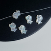 Collar con forma de perro de concha blanca, cuentas de joyería de corte con diseño de flor de nácar Natural, con pulsera de cuentas pequeñas DIY 