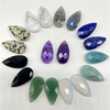 Colgante de corte de cara con forma de gota de perla Natural, cabujón de piedra de cristal, joyería de ágata de gran tamaño para fabricación de diseños DIY