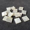 Corte de forma cuadrada de nácar Natural, alto espesor para fabricación de colgantes de joyería, diseño de pendiente de forma ovalada de concha blanca 