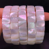 Diseño de pulsera de nácar Natural para mujer, fabricación de joyas, concha blanca, forma cuadrada, corte de piedra de moda DIY hecha a mano 