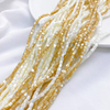 Cuentas de joyería de nácar Natural, diseño de forma de tubo redondo, cadena de tamaño pequeño, fabricación DIY, color amarillo y verde para diseño de mujer