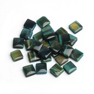 Cuentas de piedra de nácar Natural, diseño de cadena de joyería, forma cuadrada para collar, piedra de malaquita, lapislázuli, joyería de moda