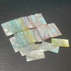 Materia prima de corte rectangular de nácar Natural para hacer joyas, incrustaciones de concha colorida, tamaño más grande, cara lisa cuadrada 