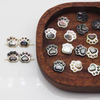 Garra de nácar natural para diseño de gato, aretes pequeños de cabujón, diseño de joyería para niña, incrustaciones de frijoles, iconos de cosas bonitas 