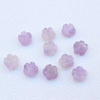 Cuentas pequeñas de nácar Natural, amatista para mujer, diseño de pulsera, fabricación de piezas de joyería de cristal de doble cara, cabujón de flores DIY 