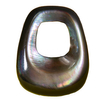 Colgante grande de perla Natural para mujer, cabujón pequeño con forma de bomba, diseño de joyería, doble cara, concha negra 