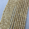 Diseño redondo de corte redondo fino con forma de discoteca fina de nácar Natural para pulsera DIY, collar de mujer con granos pequeños, concha marrón