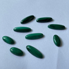 Corte de cabujón ovalado de nácar natural para colgante de forma larga de malaquita, joyería para mujer, frijoles pequeños para diseño de pulsera