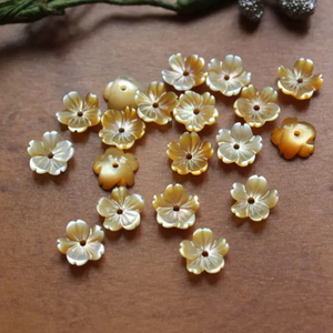 Pendientes de corte con forma de flor de nácar Natural, diseño para bricolaje, joyería para mujer, broche, frijoles coloridos, cosas pequeñas de moda 