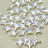 Cabujón pequeño de nácar Natural para diseño de pulsera, corte en forma de diamante, cara de bombe, piezas de joyería para niñas, pequeña estrella