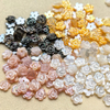 Pendientes de concha de colores con diseño de flor pequeña de nácar Natural, diseño de joyería para mujer, forma de cabujón, cara de bombe 