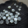 Corte en forma de estrella pequeña de nácar Natural para anillos, diseño de cabujón, fabricación de pendientes, diseño de pulsera con cara de bombe 