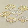 Corte natural en forma de abanico de nácar para hacer joyas, diseño de relieve para colgante, corte de cara, pulsera de cabujón de frijoles pequeños