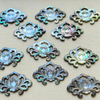 Cabujón de nácar Natural para diseño de reloj, fabricación de frijoles pequeños con forma de flor, diseño de incrustaciones de joyería para mujer, diseño de rosa fino