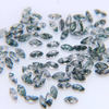 Cabujón de corte de granos pequeños en forma de Marquesa de nácar Natural para hacer incrustaciones de joyería, pendientes de corte de cara de ágata de musgo 