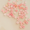 Pendientes de concha rosa tallada con forma de flor de perla Natural, diseño de concha reina, collar para mujer, fabricación artesanal de frijoles pequeños 