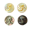 Diseño hueco de nácar Natural para diseño de pulsera, joyería para mujer, corte en forma de animal para colgante, imagen de frijoles pequeños 