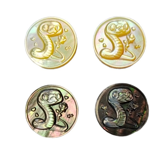 Diseño hueco de nácar Natural para diseño de pulsera, joyería para mujer, corte en forma de animal para colgante, imagen de frijoles pequeños 