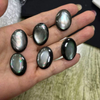 Corte de cabujón de nácar Natural para hacer colgantes, diseño de incrustaciones, piezas de pendientes pequeños de forma ovalada de concha negra 