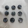 Forma de flor de nácar Natural, corte de concha negra, frijoles pequeños de doble cara para mujer, joyería, piezas DIY, uso de collar 
