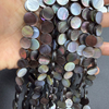 Diseño de pulsera de moda de color negro de frijoles pequeños de nácar Natural para mujer, fabricación de joyas, bonito collar, diseño de cara plana