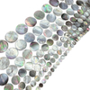 Diseño de pulsera de moda de color negro de frijoles pequeños de nácar Natural para mujer, fabricación de joyas, bonito collar, diseño de cara plana