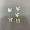 Pendientes con forma de flor de nácar Natural para mujer, diseño de animal cortado, diseño colgante, imagen bonita de concha blanca 
