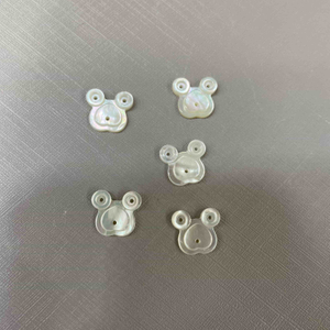 Pendientes con forma de flor de nácar Natural para mujer, diseño de animal cortado, diseño colgante, imagen bonita de concha blanca 