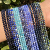 Natural Madre de perlas frijoles corte cara fabricación de collares diseño joyería de mujer piedra ojo de tigre ágata bola pequeña fabricación de pulseras