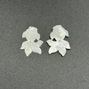 Corte natural en forma de pez de nácar para joyería colgante cabujón haciendo cara tallada diseño de collar de concha blanca usando frijoles