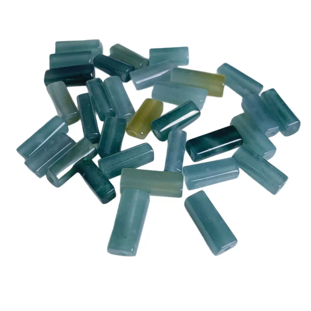 Corte de forma cuadrada de nácar Natural para hacer cadenas, piedra de jade, frijoles pequeños, joyería, fabricación de collares, diseño DIY 