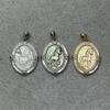 Pendientes de mujer con diseño de colgante de cabujón de corte con forma de animal de nácar Natural, joyería con incrustaciones, diseño en relieve 