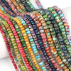 Frijoles de joyería con forma de disco de nácar natural para mujer, diseño de cadena, fabricación de pulseras de bolas coloridas, piedra de tamaño pequeño, moda DIY 
