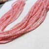 Collar de bolas de concha de color rosa de nácar Natural, diseño de joyería para mujer, fabricación de cuentas de tamaño pequeño, forma redonda para uso en cadena 