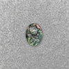 Imagen de flor de nácar Natural, colgante con forma ovalada cortada, cara en relieve para incrustaciones de joyería, cuentas de diseño de Jesús