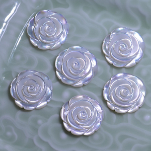 Corte de flor blanca de nácar Natural para pendientes, diseño de joyería, cuentas con incrustaciones, cabujón, fabricación de collares, diseño de mujer