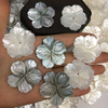 Diseño de pendiente de corte de flor de nácar Natural, colgante de flor grande para pulsera, joyería para mujer, fabricación de collares 