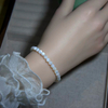 Diseño de pulsera de nácar Natural para mujer, fabricación de joyas, cuentas de concha blanca, collar largo de diseño redondo con corte ovalado 