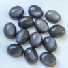 Anillos de corte de cabujón ovalado de nácar Natural, diseño de incrustaciones, fabricación de piedra de obsidiana, frijoles pequeños, joyería para mujer con cabujón