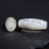 Frijoles pequeños de nácar natural para hombre, fabricación de joyas, colgante más grande, forma ovalada, corte de cara, diseño de imagen de cabujón de concha blanca 