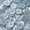 Corte en forma de botón de nácar Natural para hacer tela, diseño de cabujón de frijoles pequeños, piezas de joyería, disco redondo de color azul 