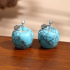 Colgante con forma de manzana de nácar Natural, frijoles pequeños para niña, diseño de joyería, piedras coloridas, cosas bonitas para regalo DIY