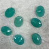Cabujón de cara de corte de frijoles pequeños de nácar Natural, forma ovalada para anillos, diseño de incrustaciones, fabricación de piedra amazónica, bomba de piedra azul
